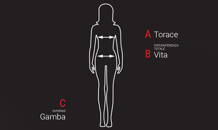 Guida alle taglie abbigliamento U Power - Donna